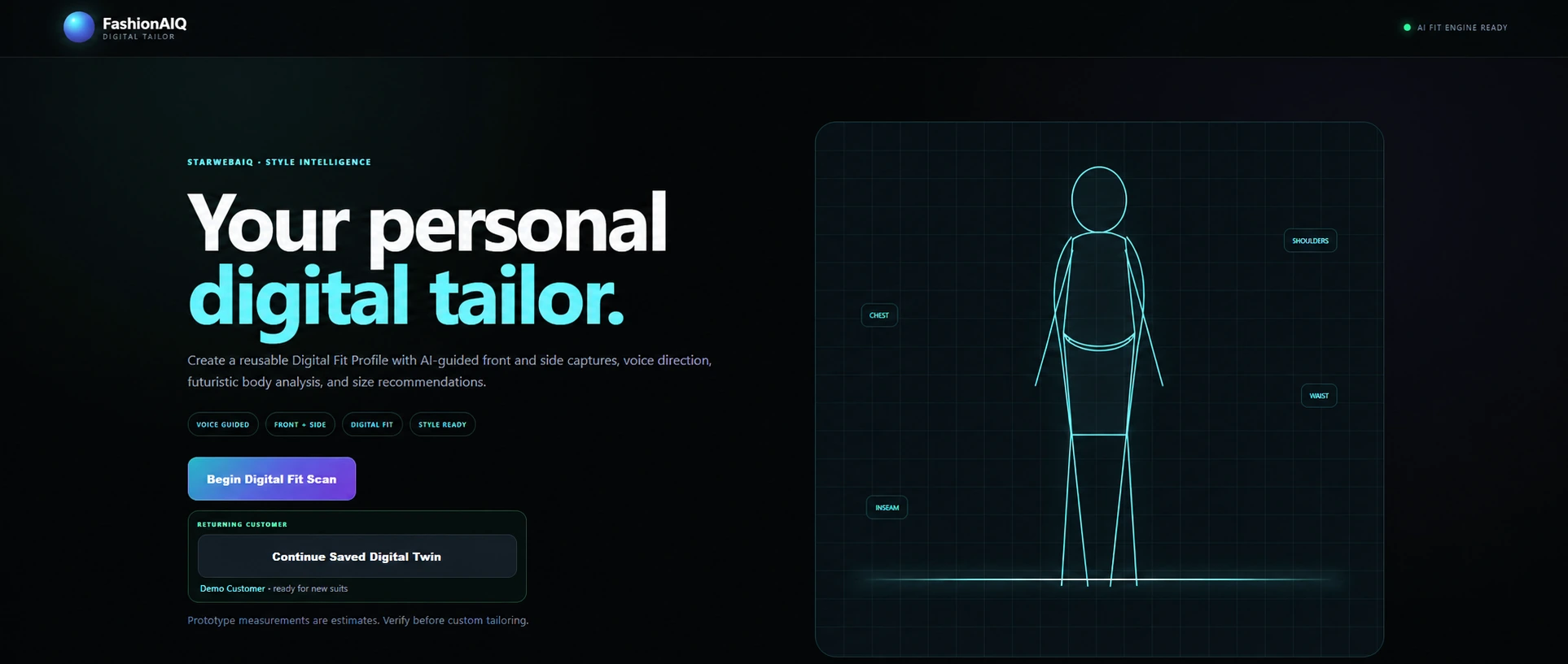 FashionAIQ step 1: Start right in your browser.