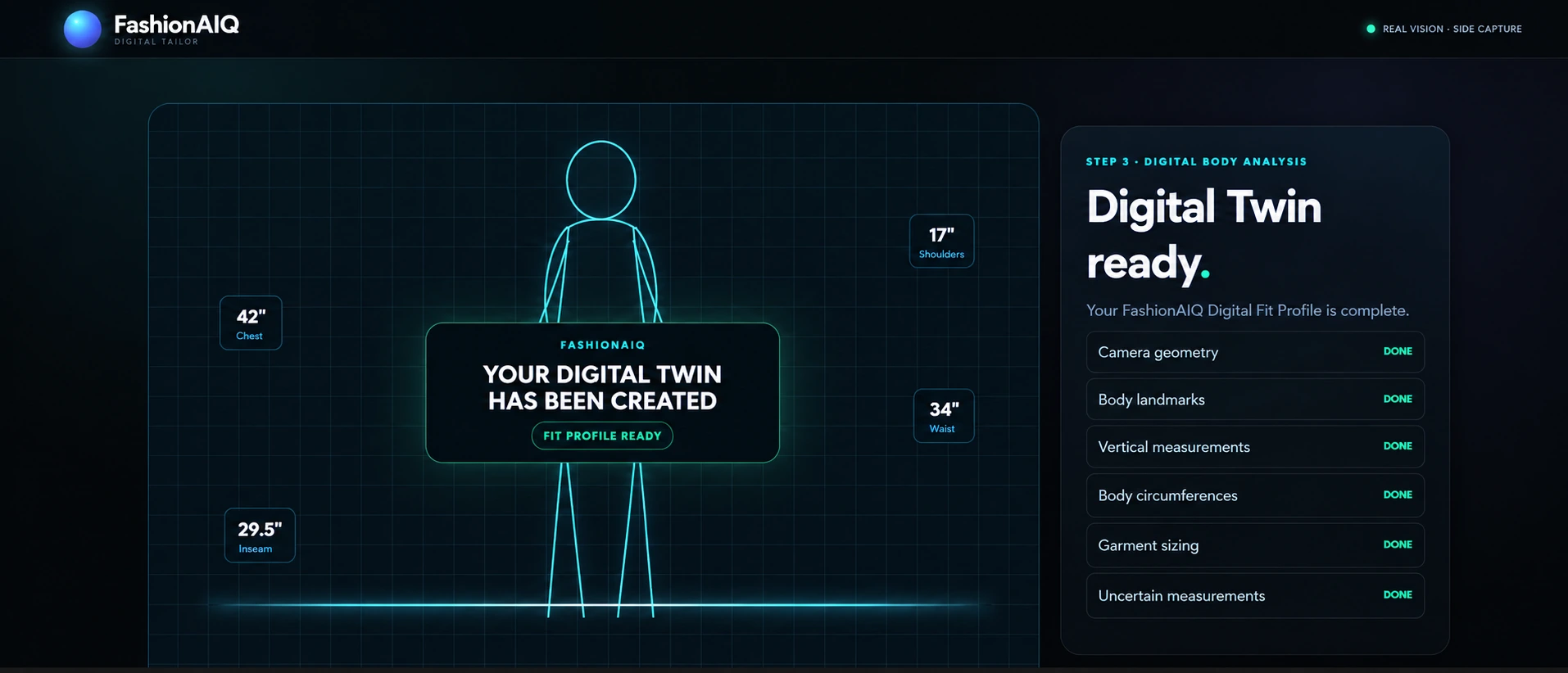 FashionAIQ step 3: Meet your digital twin.